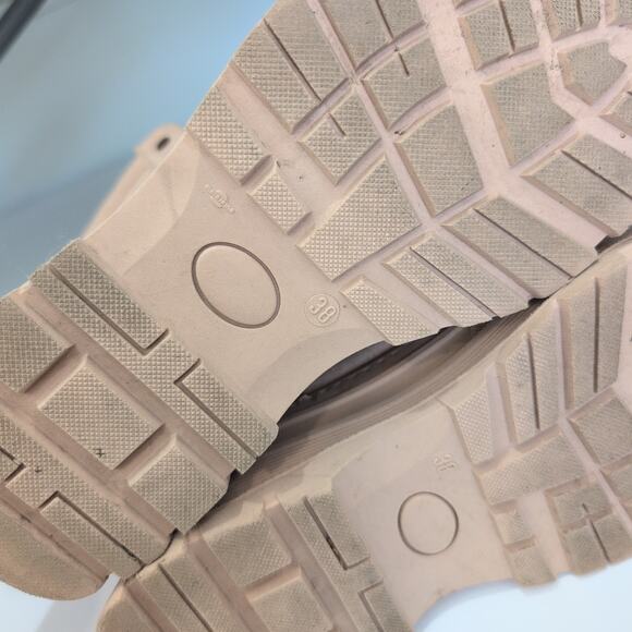 Free People Camp Out Canvas Combat Boot Tan‎ Lug Heel Chunky Streetwear 38 7.5-8 - Picture 12 of 13